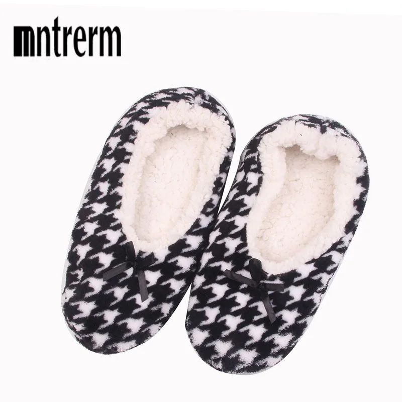 New Autumn/Winter Slippers Thickening Floor Socks Slip Adult Home Sewing Plush slippers Interior Home Warm Shoes For Christmas