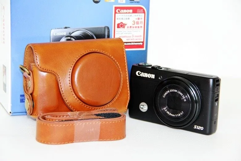 For Canon Powershot s110 S120 Vintage Camera Case Pu Leather