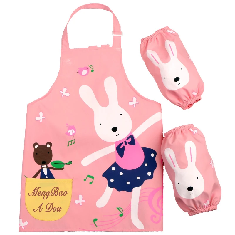 

Kids chef clothes Sets Children's Early Education chef clothing kindergarten apron Kitchen Cooking Children Art Paint clothes