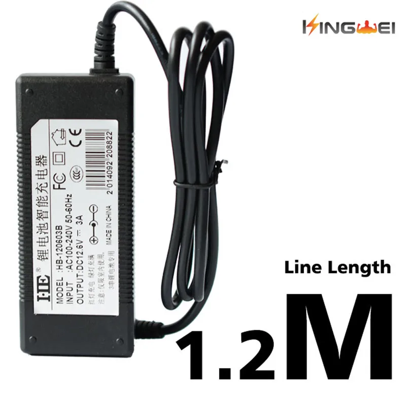 1pcs KingWei  Black DC Adapter for 18650 battery Cellphone DC 12.6V 3A AC 100-240V Converter Adapter Power Supply EU UK US Plug