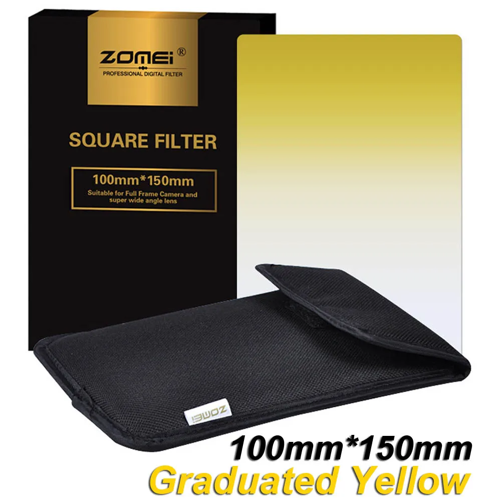 Neue Zomei Platz Filter 100mm x 150mm Professionelle Staffel Gelb 100mm * 150mm 100x150mm für Cokin Z-PRO Serie Lee Halter
