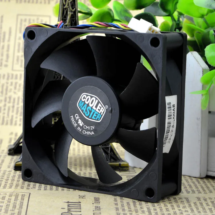 Free Shipping For Cooler Master A8025-42RB-61P-P1 DC 12V 0.54A 4-wire 4-pin connector 80mm 80x80x25mm Server Cooling Square fan