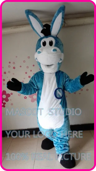 

mascot blue donkey mule mascot costume custom cartoon character cosplay fancy dress mascotte theme