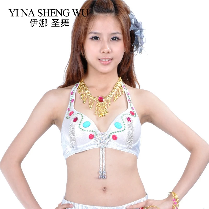 1Pc Belly Danceสร้อยคอRhinestoneขนาดใหญ่สำหรับผู้หญิงBellyเต้นรำอุปกรณ์เสริมHeaddressสร้อยคอ