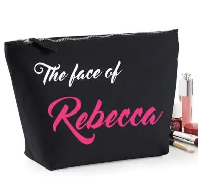 Personalised The Face Of Make Up Cosmetic Make-up/Wash Gift Make Up Bagswedding  Maid of Honour Unique Gift for Bridal Party Bag