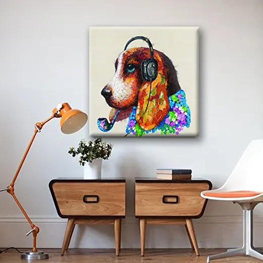 

professional aritist 100% Hand Painted animal Oil Paintings On Canvas cartoon animal oil paintings for kid's room wall picture