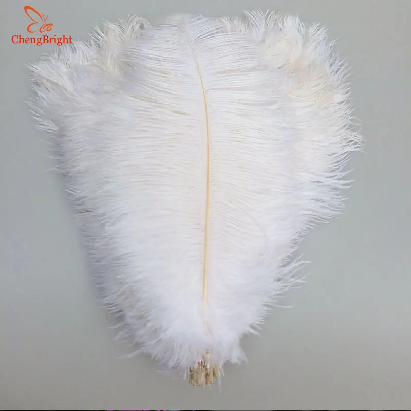 

CHENGBRIGHT 100 Pcs/Lot Natural White Ostrich Feathers For Craft 15-70CM Carnival Costumes Party Home Wedding Decorations Plumes
