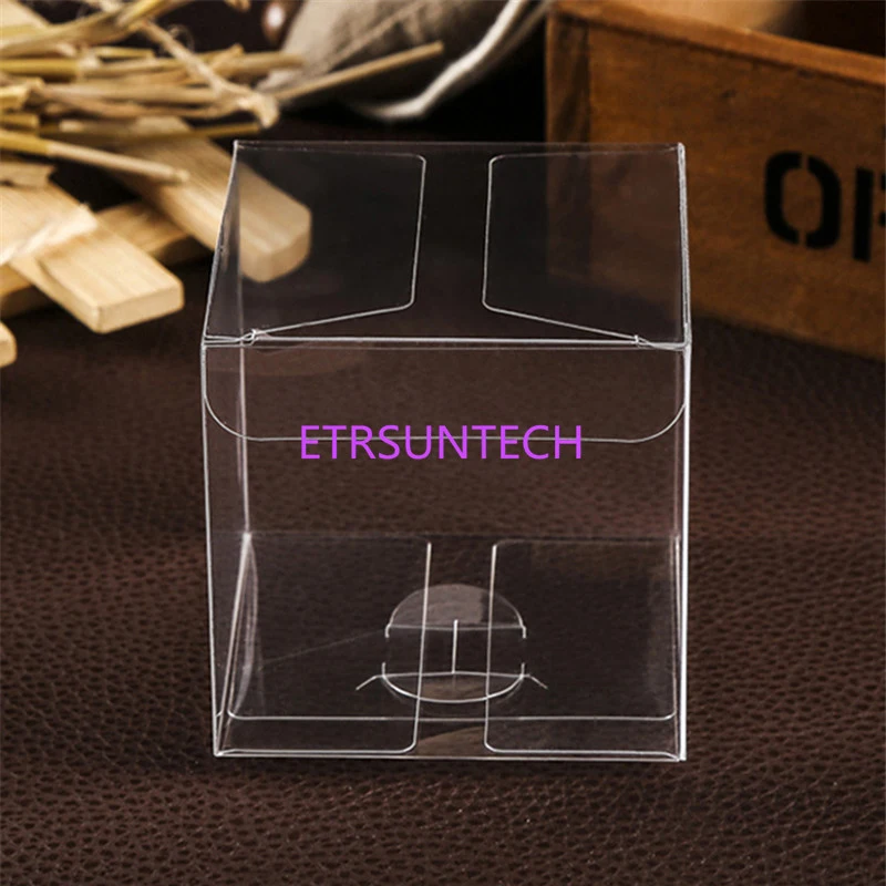 300pcs High quality 12*12*12cm clear plastic pvc boxes packaging for giftcandycosmeticcakecrafts display package transparent Box