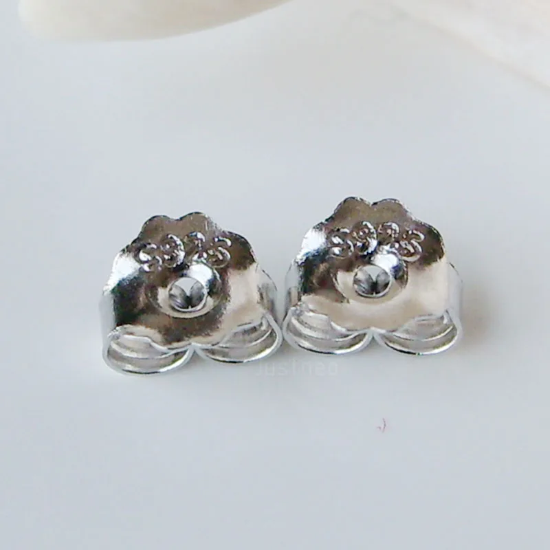 earnut,3.8mm solid 925 sterling silver earring backs, friction earring butterfly back, earring back stopper earnut ,1pair