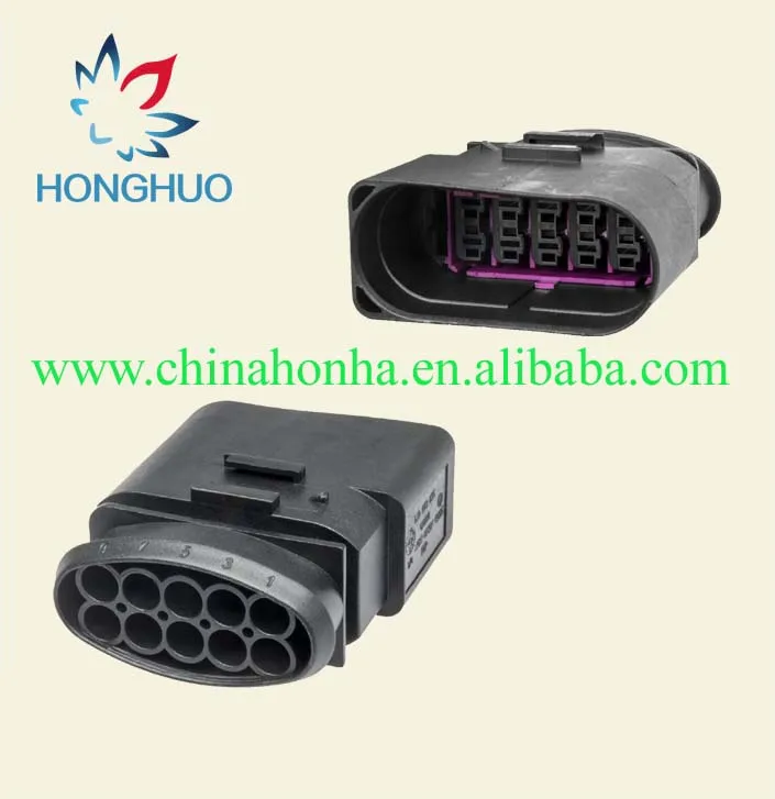 

Headlight Harness 10pin Connector 1J0973835 1J0 973 835 PA66 10 ways female connector with wire or without wire