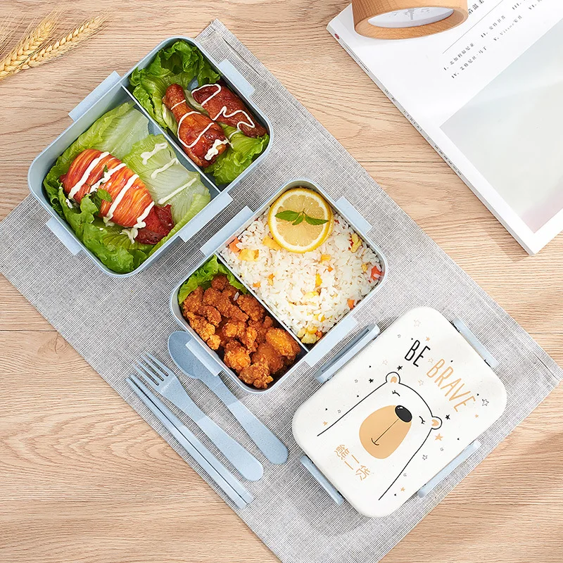 TUUTH Cute Cartoon Lunch Box Microwave Dinnerware Food Storage Container  Kids School Snack Box Office Portable Bento Box