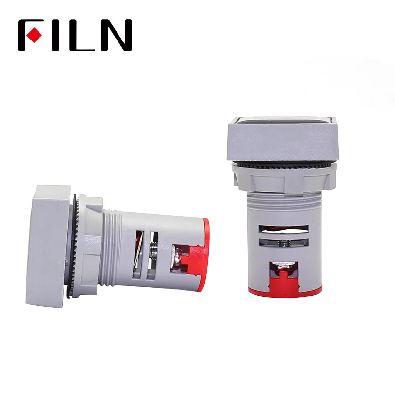 22mm AC 20-500 V LED Digitial Display Rood Groen Geel Blauw Wit Hertz Indicator Light 2 in 1 Panel Ronde Polit Lampen