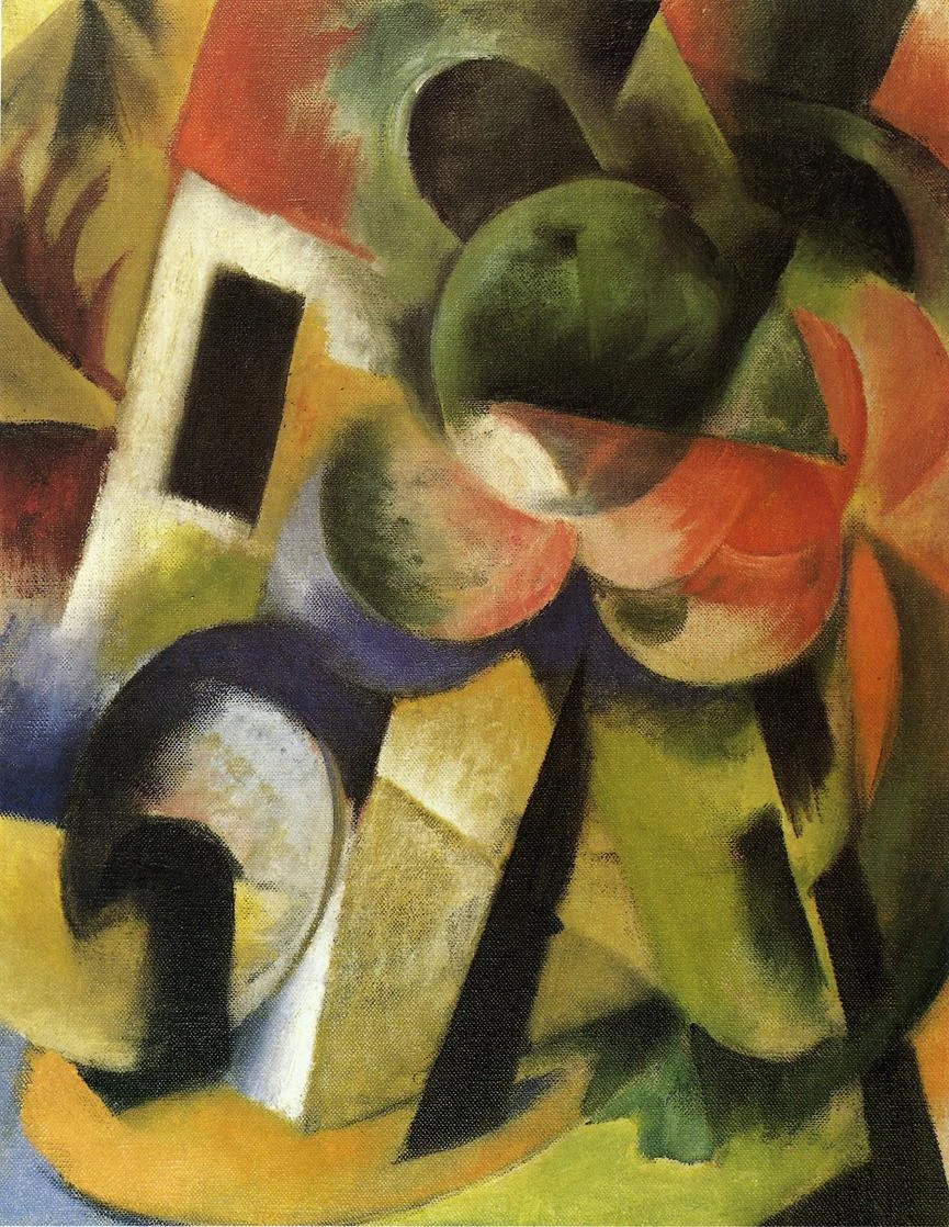 High quality Oil painting Canvas Reproductions Small Composition II 1914 By Franz Marc  hand painted