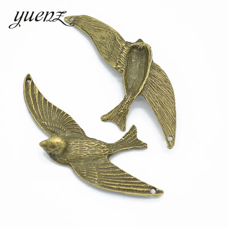 YuenZ 5 pcs Bird Charms Metal Pendant Diy Necklace Jewelry Handmade Accessories 72*40mm D533