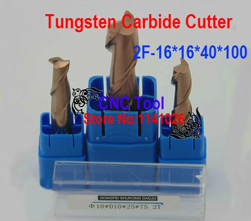 

2F-16*16*40*100,HRC60,Spiral Bit Milling Tools Carbide CNC flat End mills Router bits , the lathe tool,boring bar,cnc,machine