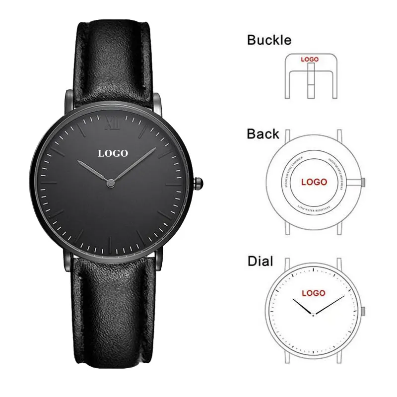 CL036 Personalized Woman Watch Custom Your Own Brand Watch Women Custom Logo Ultra-thin OEM Wrist watch Waterproof