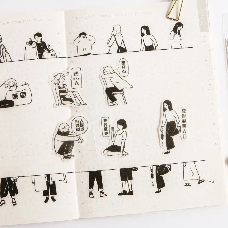 40 Pcs/Pack Cartoon Character Series Decoration Sticker Pack Kawaii Kids Gift Student DIY Diary Decoration Label Paper Sticker