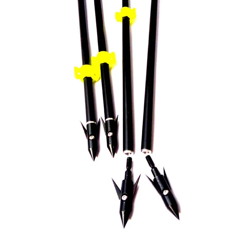 6pcs Hunting Crossbow Archery Bolts 82cm Length Glass Fiber Shaft Fishing Arrow for Compound Recurve Bow Shooting