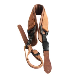 MoonEmbassy Genuine Leather Guitar Strap Soft Durable Guitar Belt for Electric Bass Acoustic Guitar Accessories