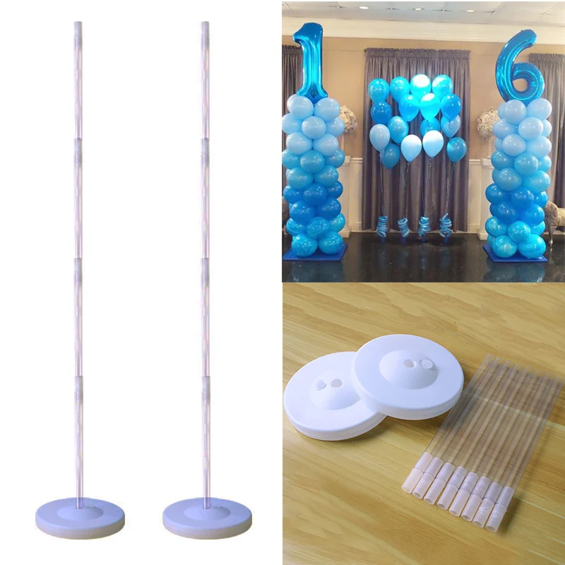 127cm Clear Balloon Column Stand Arch Balloons Holder for Graduation Decoration Wedding Birthday Baby Shower Party Supplies