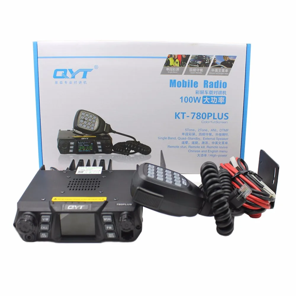 QYT KT-780PLUS Mobile Radio VHF 136-174MHz or UHF 400-480MHz 100W /75W Walkie Talkie KT780PLUS Transceiver