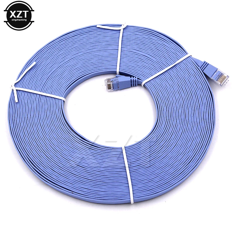 High Quality 15 meters CAT6 Flat UTP Ethernet Network Cable RJ45 Patch LAN Cable For Router DSL Modem