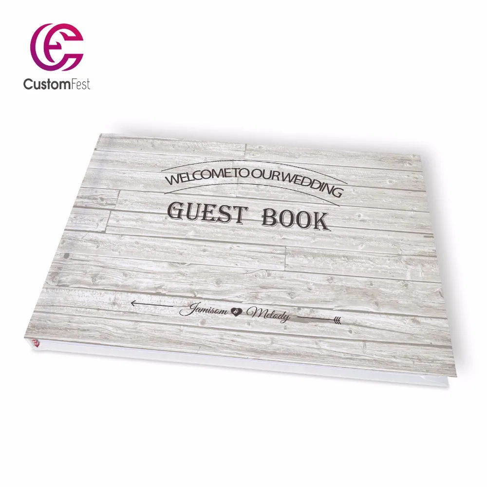 Free shipping Wedding  Rustic personalized Guestbook   GB004V