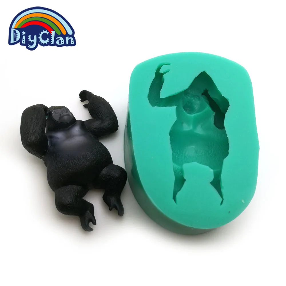 KingKong modeling silicone chocolate molds for cake decorating polymer clay fondant resin form Gorilla animal style F0714JG