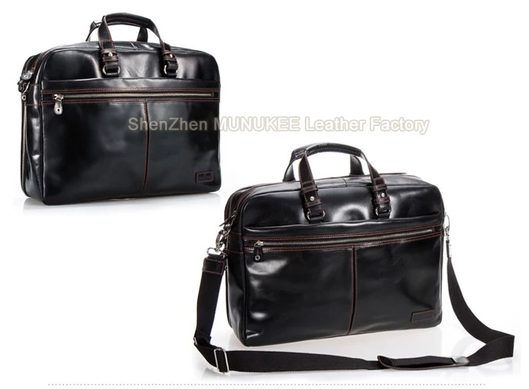 Luxury Genuine Leather Men Shoulder Bag Large Crossbody Bag Messenger Bag men Leather 15\