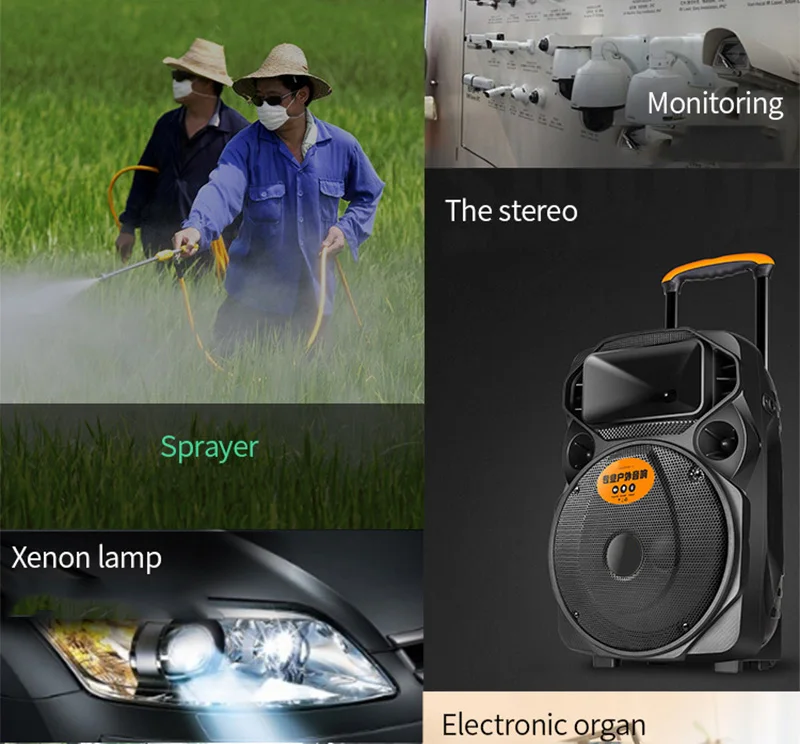 12V 2.6AH Battery Sealed Storage Batteries Lead Acid Rechargeable Desk Lamp LED Light Device Speaker Factory Sale High Quality