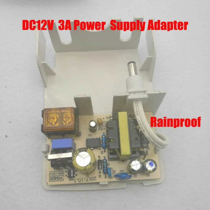 12V 3A  Power Supply Outdoor rainproof  CCTV Camera  Power Adapter for Security camera