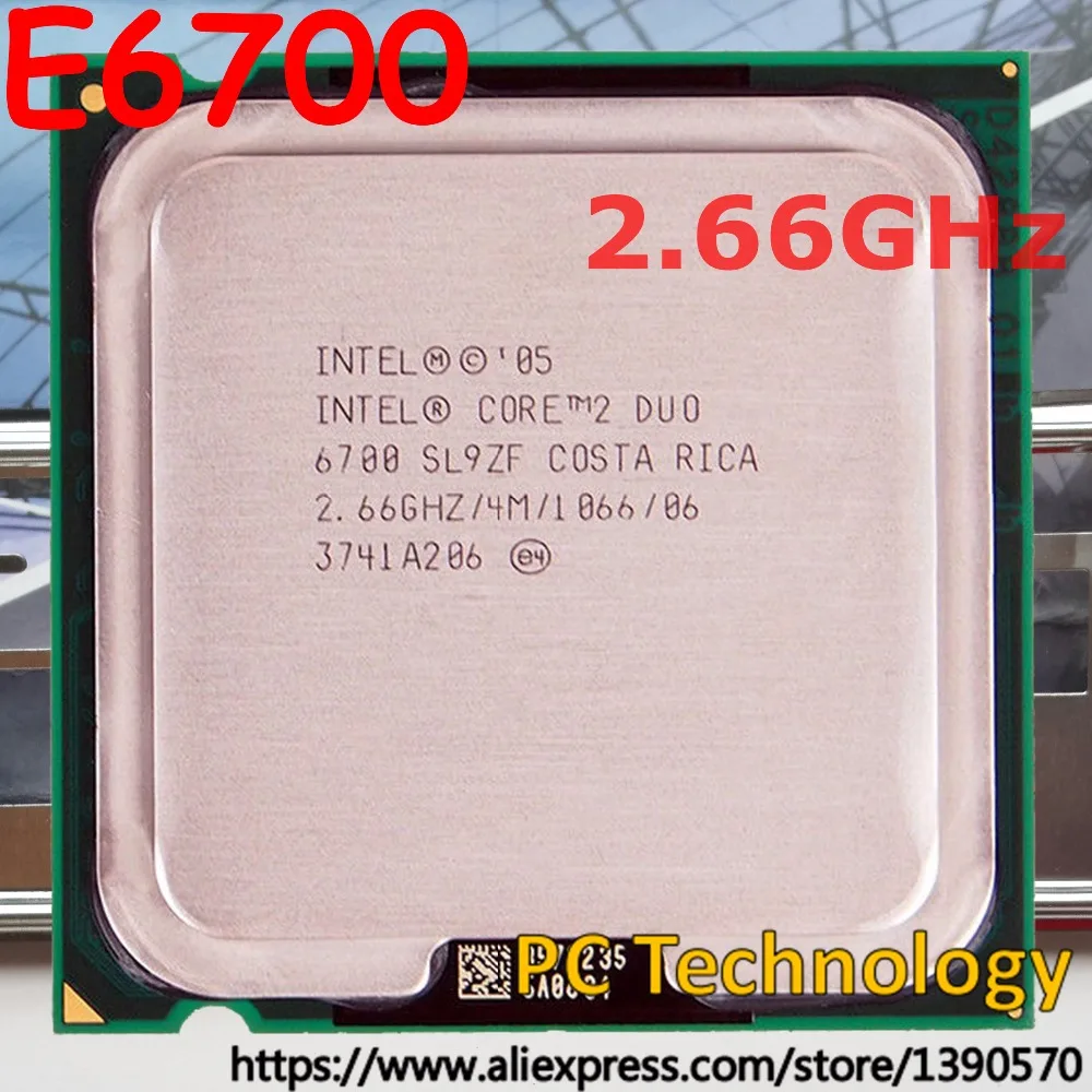 Original Intel Core 2 Duo E6700 Socket 775 processor CPU 2.66GHz 4M 1066MHz free shipping (ship out within 1 day) 100% test well