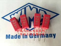 2020 heißer verkauf 4 stücke/10 stücke Deutsch audio kondensator WIMA MKS2 50V 10UF 50V 106 P: 5mm spot Audio kondensator kostenloser versand