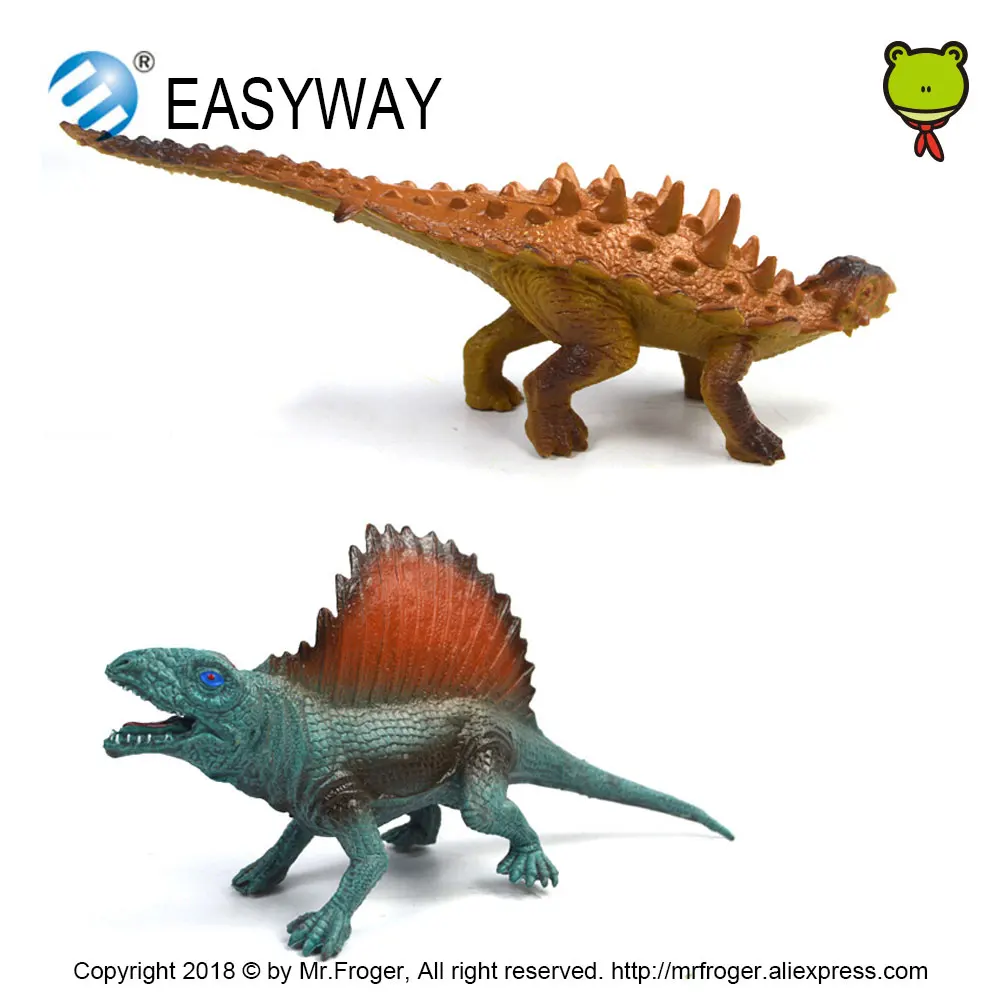 EASYWAY-실제 공룡 액션 피규어 세트, 쥬라기 공룡 플라스틱 동물 모델, 저렴한 장난감, 어린이 선물, 교육 DIY