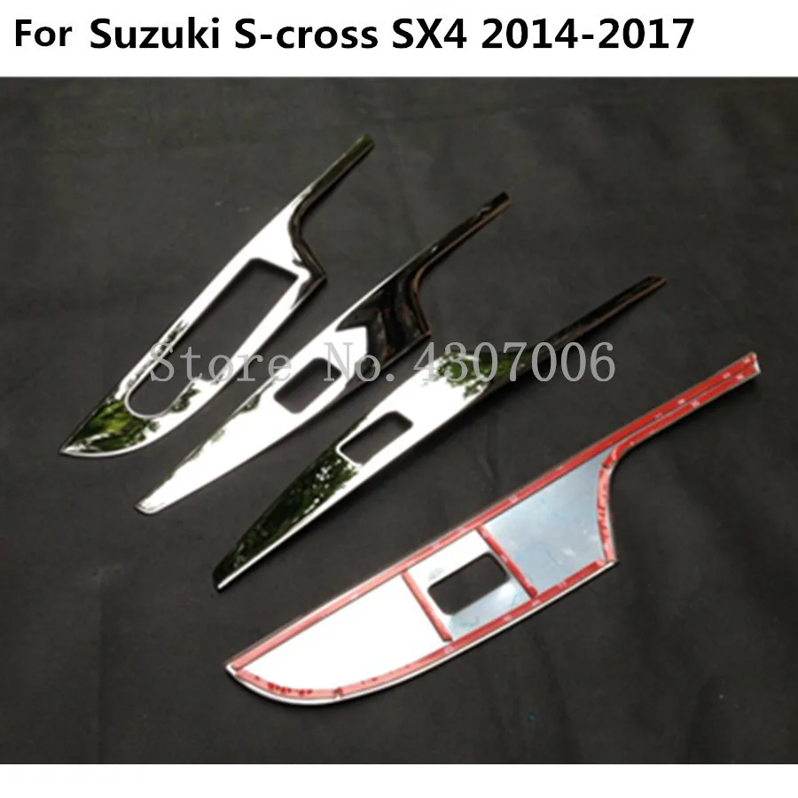 Car Body Door Window Glass Inner Panel Armrest Lift Switch Button Trim Frame For Suzuki S-cross Scross SX4 2014 2015 2016 2017