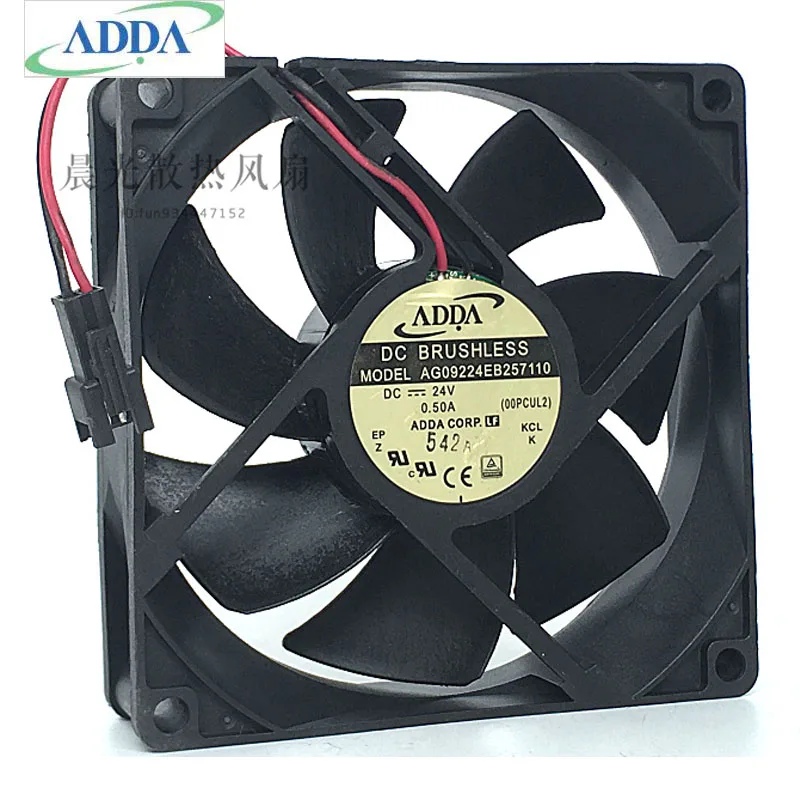 

Original FOR ADDA AG09224EB257110 9CM 24V 0.50A 9025 dual ball inverter server cooling fan