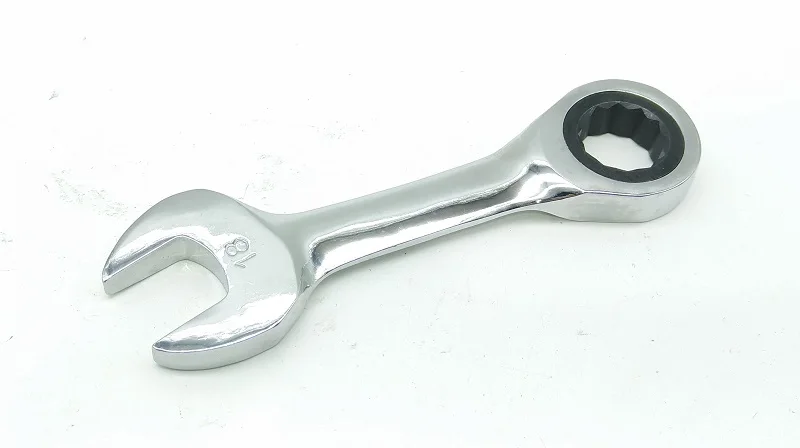 New 1pcs CR-V 72T Stubby Ratchet Wrench Mini Combination Wrench Open End Wrench DIN.c  8 9 10 11 12 13 14 15 16 17 18 19mm