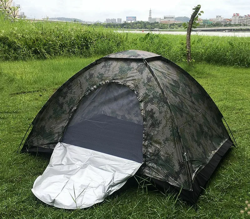 [TB09]Camouflage tent outdoor 1 person rainproof 3-4 people build single camping 2 people automatic double soldier tent