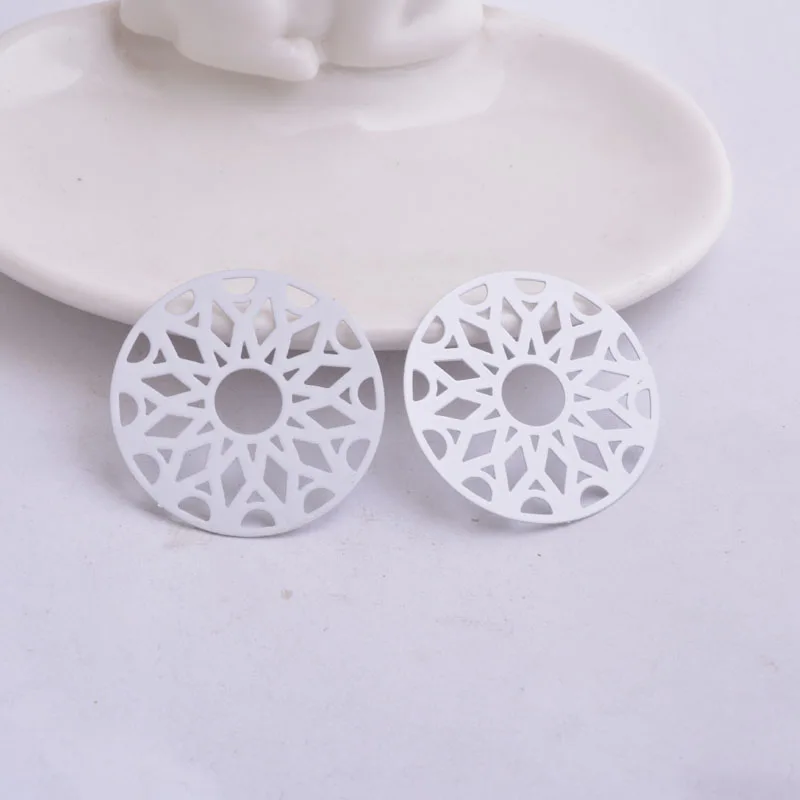 30 Stück AB4464 33mm runde Messinganhänger Estampes rondes Pendants – Detail 9