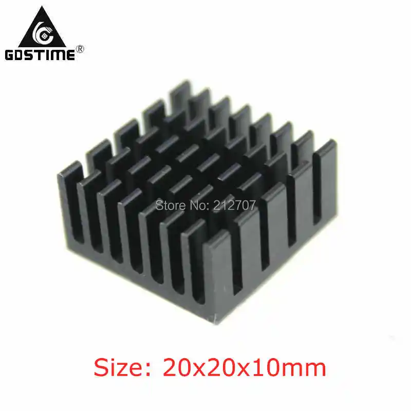 

20 Pieces Gdstime 20x20x10mm Heat Sink Heatsink Cooling Aluminum Heatsinks Radiator