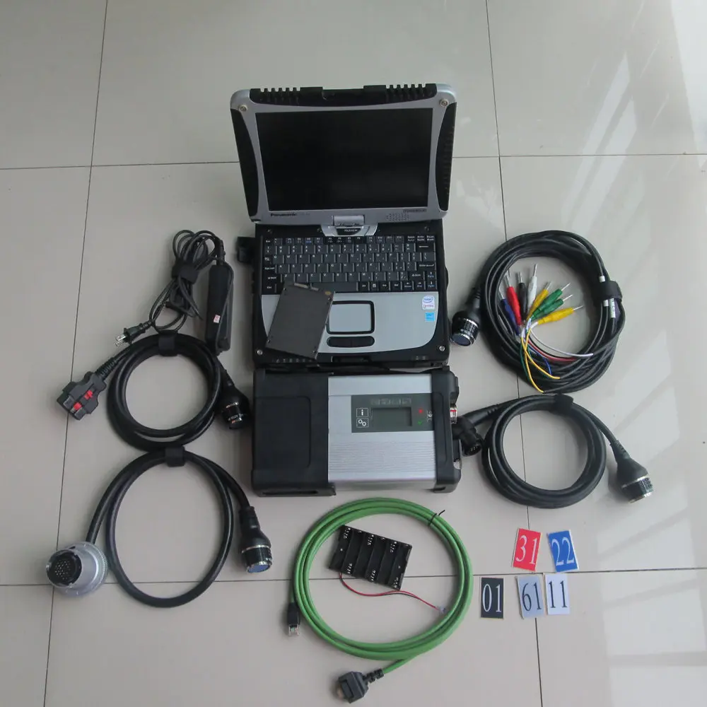 

MB SD C5 Star Diagnosis Sd Connect Compact 5 диагностический инструмент с программным обеспечением Super SSD 2024,12 В в военном ноутбуке cf-19 4g