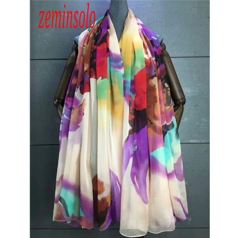 Imitation Slik Scarf For Women Autumn New Style Graffiti Women Scarves Shawl Wrap 140*180cm All-match Printing Soft Scarf Stole