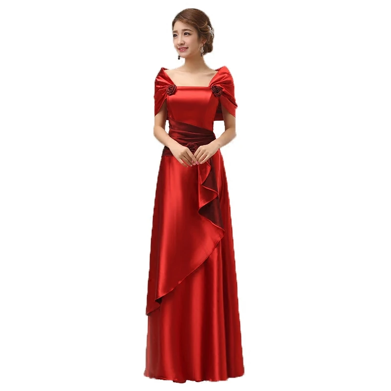 Le nouveau sac à bandoulière robe de performance pour femme hôte était mince section longue des vêtements chorale