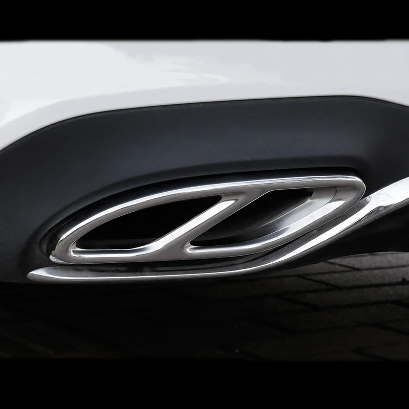 Car Styling AMG Exhaust Cover Outputs Tail Frame Trim Accessories For Mercedes Benz A B C E Class GLC W205 W207 W213 W176 W246
