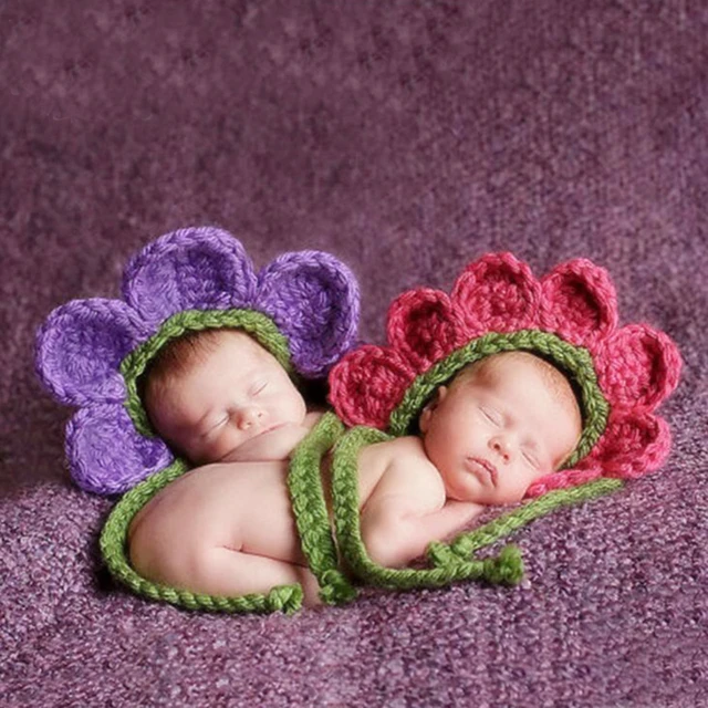Baby imparted Crochet Flower Hat Photography