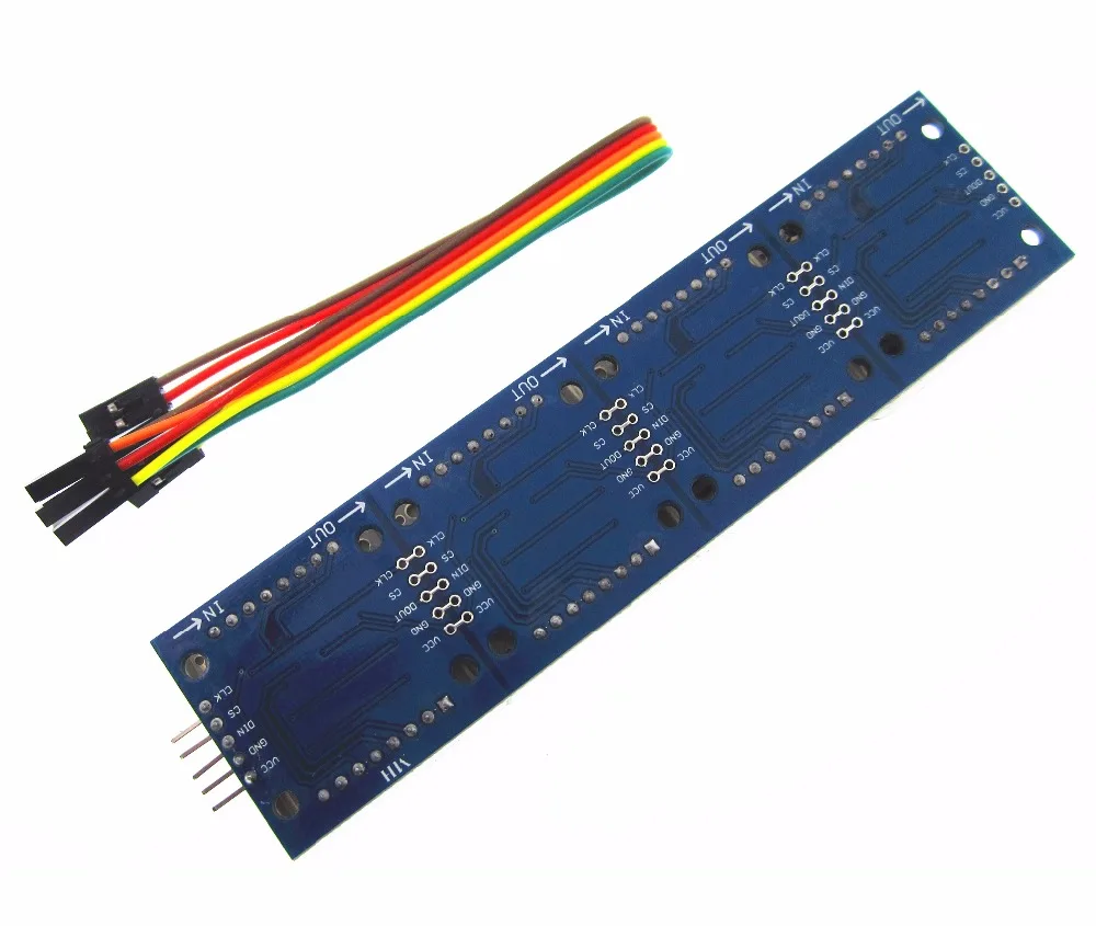 Матричный Модуль MAX7219, микроконтроллер 4 в одном дисплее с 5P линиями красного цвета