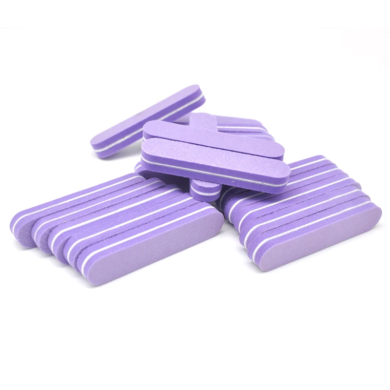 N64.Polish boarder Ponçage violet, petite éponge, lime à ongles, 100/180 professionnel, poulet, outils de lime à ongles, 10 pièces