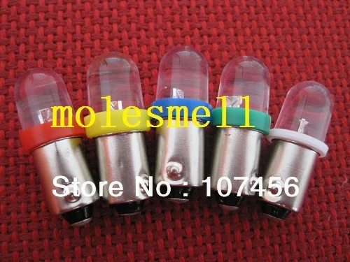 

Free shipping 10pcs T10 T11 BA9S T4W 1895 12V R Y B G W Led Bulb Light for Lionel flyer Marx