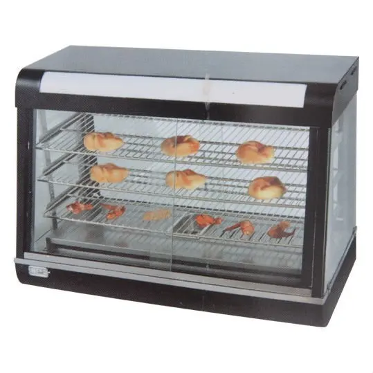 PKJG-R60.2 Electric Curved Glass Warmer Showcase Fast Food Equipment for Supermarket