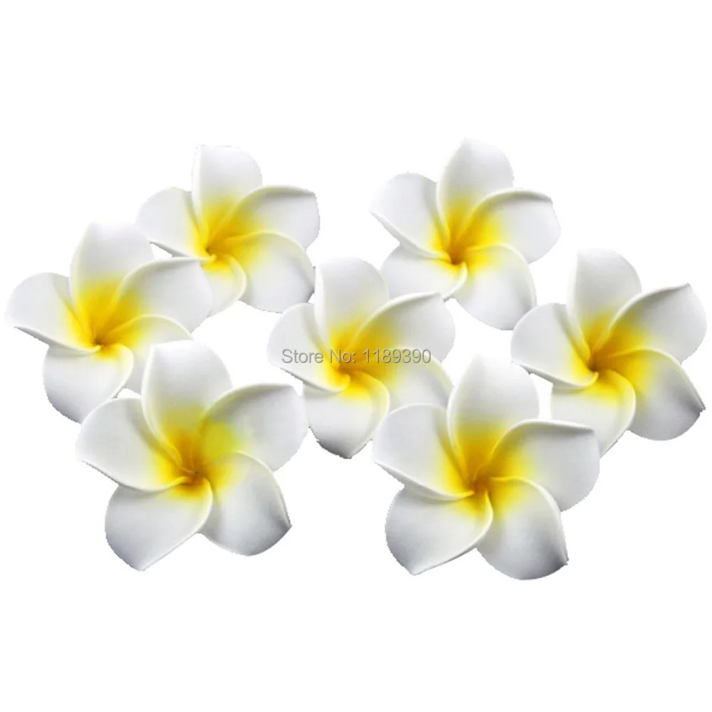 6pcs Wedding Bridal Hair pins  Hawaiian Plumeria Foam Flower Hair Clips For Hair White Yellow  Hair Accessories